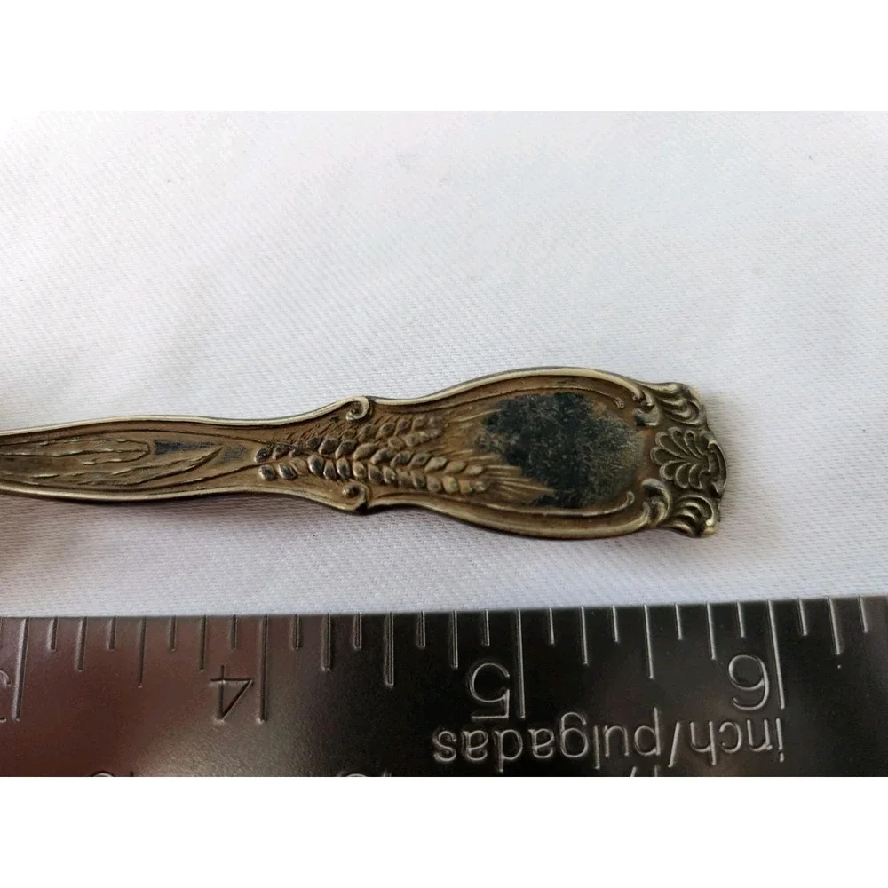 3 VTG MOTHERS SILVERPLATED SPOONS Flatware Wheat Harvest Thanksgiving Sickle